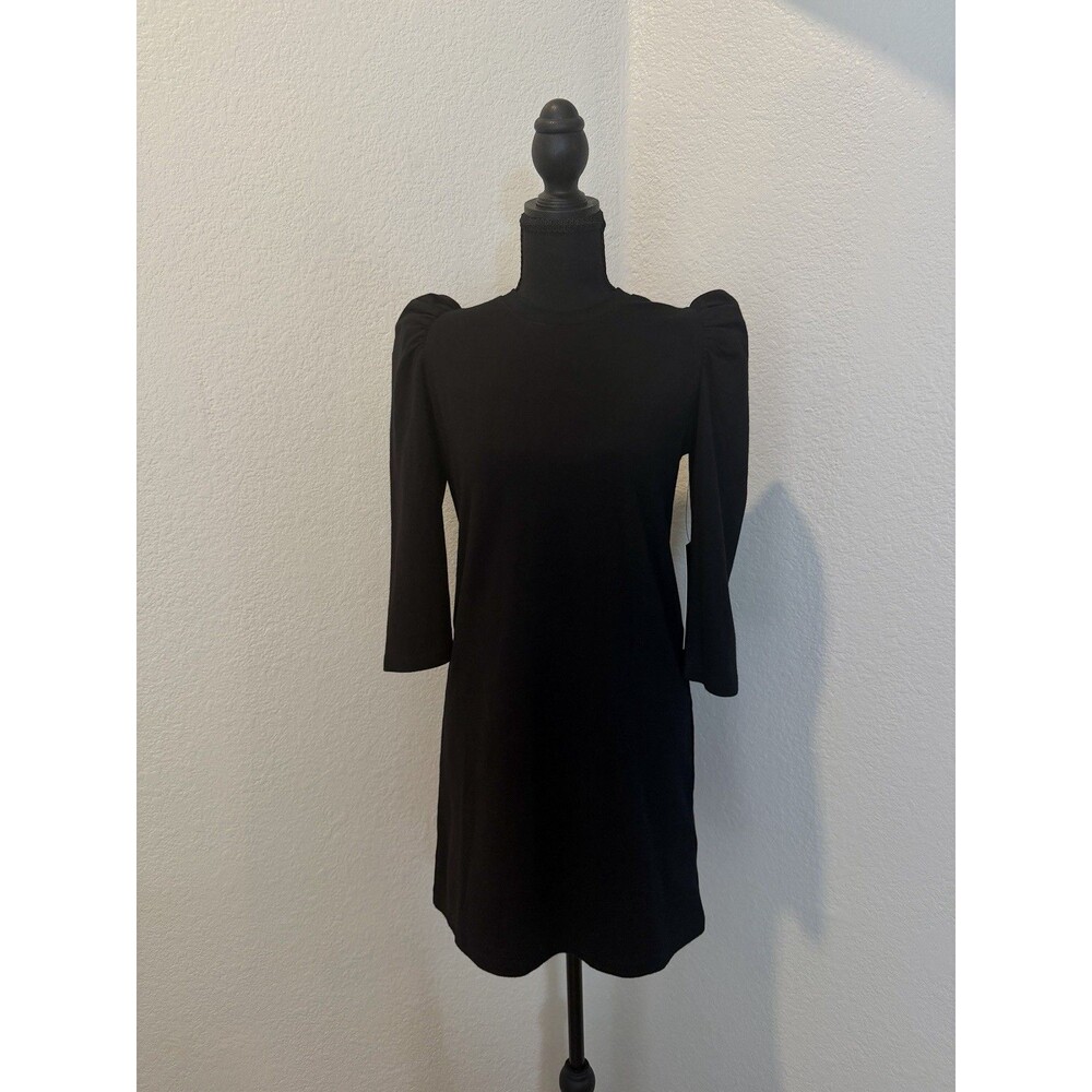 Pomander Place by Tuckernuck Black Vesty Mini Dress Puff Sleeve Women’s Size XS